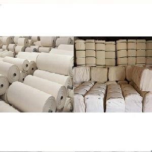 Cotton-Lycra Greige fabric