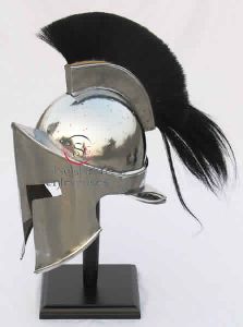 Spartan Helmet W/ Black Plume