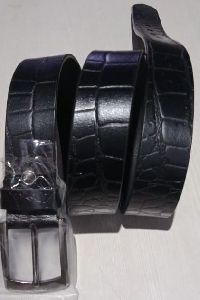 AK-105 Buff Grain Embossed Croco Leather Belt