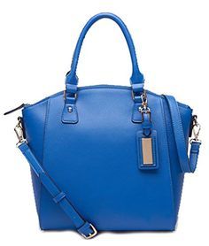 Blue Leather Handbag