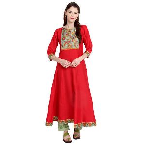 Red Exclusive Anarkali Kurti