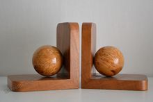 Wooden Ball Bookends