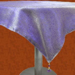 Purple Jacquard Prints Square Tablecloth