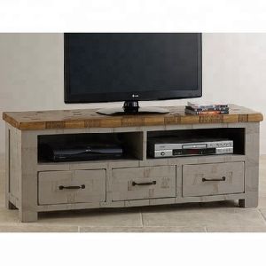 Oak wooden tv stand