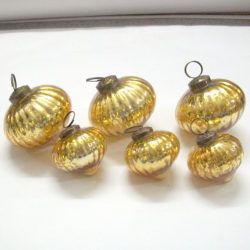 Onion Shape Glass Hanging Bauble For Christmas Decoration