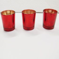 Red Mercury Glass Tea Light Holder