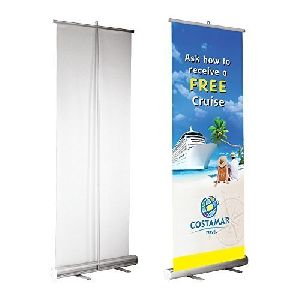 Silver Aluminium Roll Up Stand
