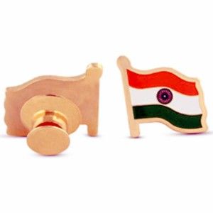 India Lapel Pin In Brass
