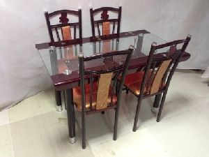 Glass Steel Dining Table