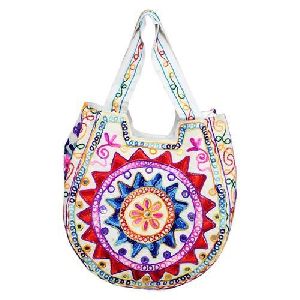 embroidered canvas bag