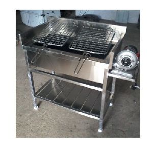 Silver Barbecue Grill Machine