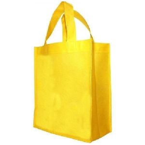 Plain Yellow Non Woven Loop Handle Bag