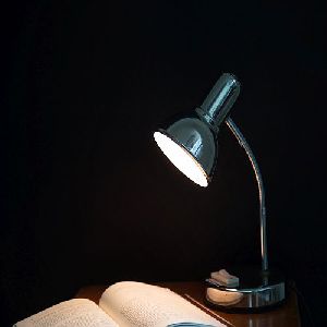 Full Chrome Study Table Lamp