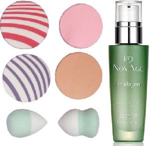 Oriflame Sweden NovAge Ecollagen Wrinkle Smoothing Serum with Puff Sponge Combo