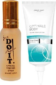 Oriflame Sweden Optimals Body Tummy and Bust Gel with Just Doit Perfume Combo