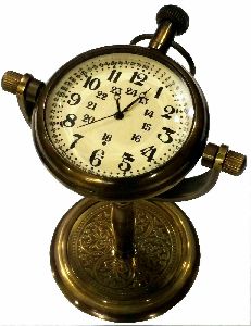 Nautical Brass Table Clock With Brass Stand Antique Desk Clock Home Decor Gifted