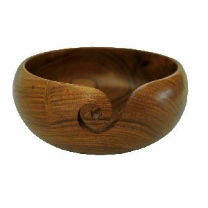 Rosewood Wooden Yarn Storage Bowl Perfect Yarn Holder For Knitting Handmade Gift