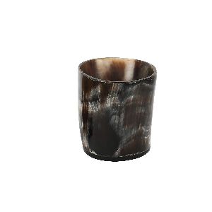 Viking Drinking Horn Authentic Medieval Mead Cup- Leak Free  Beaker Cap-4 Oz
