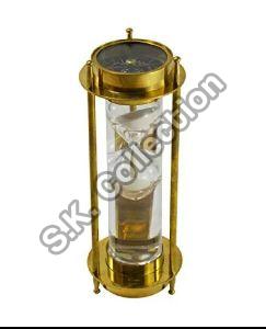 Brass Sand Timer with Compass