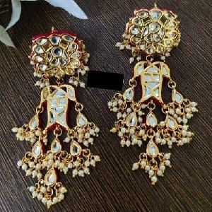 Kundan Meena Earrings