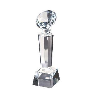 Silver Fancy Glass Trophy