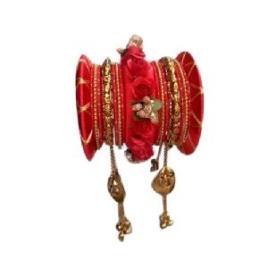 Decorative Red Silk Thread Bangle