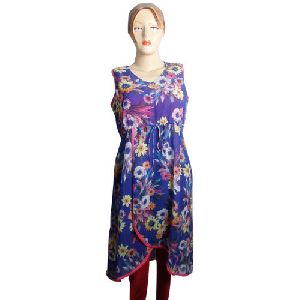 Multicolor Ladies Printed Dress
