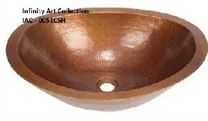 IAC–0051CSH Single Wall Hammered Copper sink