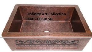 IAC–0058CSH  Double Wall Hammered Copper Sink
