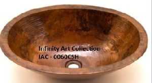 IAC–0060CSH Single Wall Hammered Copper sink