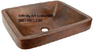 IAC–0061CSH Single Wall Hammered Copper sink