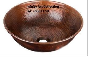 IAC–0062CSH Single Wall Hammered Copper Sink