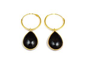 black onyx gemstone earring