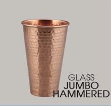 Hammered Jumbo Copper Glass