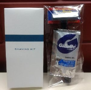 RADHEY FABRICS PLASTIC GILLETTE Hotel Shaving Kit, Pattern : Plain, Printed