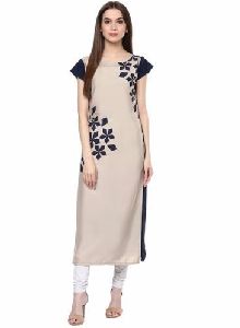 Crepe Printed Kurti, Occasion : Party Wear