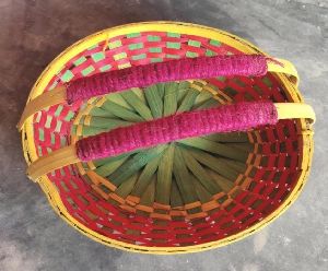 Bamboo Flower Basket with Handle