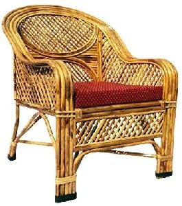 Cane Living Room Chair - Brown