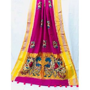 Embroidered Cotton Saree