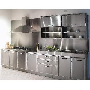 stainless modular kitchen