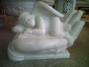 Marble Baby Angel Statue