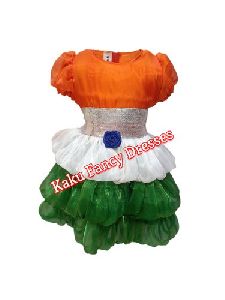 Girls Tri Colour Frock