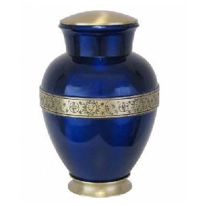 Galaxy Blue Brass Urn