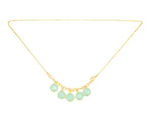 Aqua chalcedony Gemstone Necklace