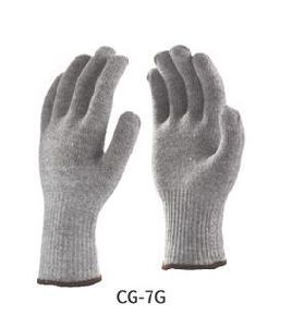 poly cotton knitted seamless gloves