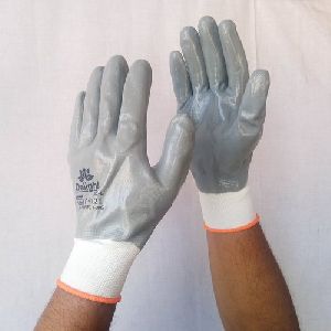 Grey EN Nitrile Full Coated Glove
