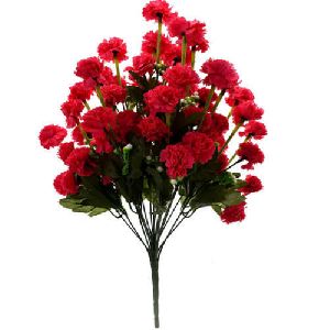 Red Artificial Marigold Flower Bunch