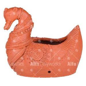 Clayworks Terracotta Duck Pot