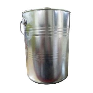 Silver Steel Oil Tin