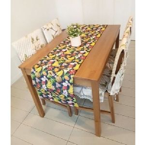 Embroidered Cotton Table Runners, Color : Off White